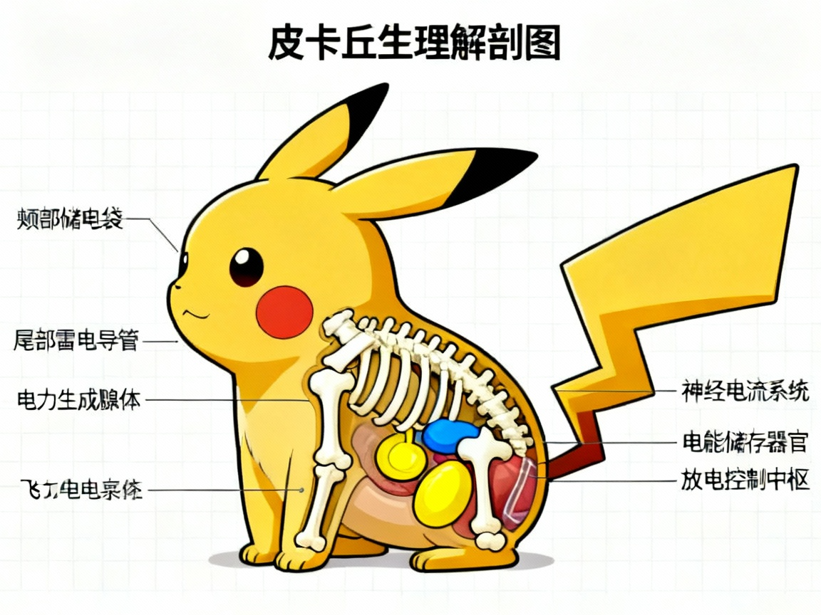 皮卡丘生物解剖图